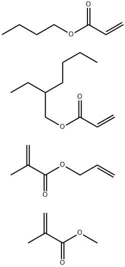 甲基丙烯酸甲酯与丙烯酸丁酯、丙烯酸-2-乙基己酯和烷甲基丙烯酸酯的共聚物, 51252-09-6, 结构式