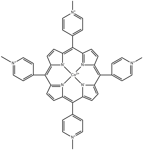 tetrakis(N-methyl-4-pyridinium)porphine cobalt(III) complex Struktur