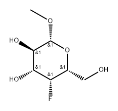 methyl 4-deoxy-4-fluoro-D-galactopyranoside Structure