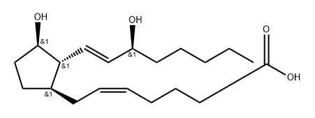 (5Z,13E,15S)-11α,15-Dihydroxyprosta-5,13-diene-1-oic acid Struktur