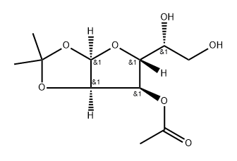 α-D-Allofuranose, 1,2-O-(1-methylethylidene)-, 3-acetate,51433-05-7,结构式
