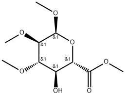Methyl 2-O,3-O-dimethyl-α-D-glucopyranosiduronic acid methyl ester 结构式