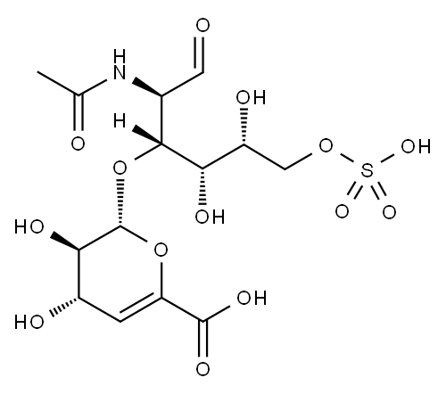 UNSATURATED CHONDROITIN DISACCHARIDE 6-S SODIUM 结构式