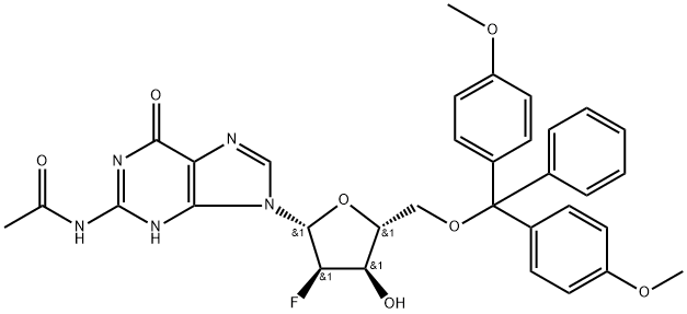5'-DMT-2'-氟-乙酰基-2'-脱氧鸟苷,514830-14-9,结构式