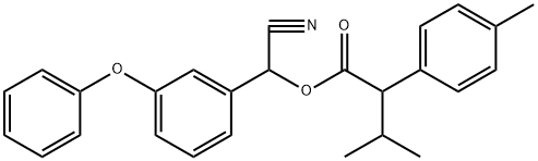 4-Methyl-α-(1-methylethyl)benzeneacetic acid cyano(3-phenoxyphenyl)methyl ester Struktur