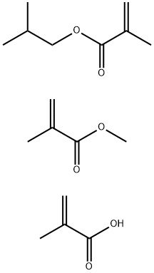 2-Propenoic acid,2-methyl-, polymer with methyl 2-methyl-2-propenoate and 2-methylpropyl 2-methyl-2-propenoate Struktur