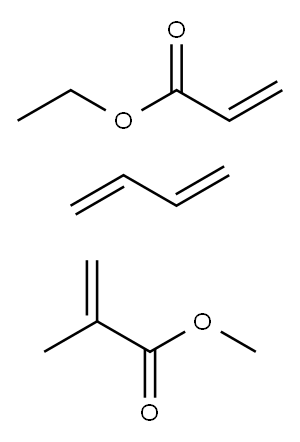 2-Propenoic acid, 2-methyl-, methyl ester, polymer with 1,3-butadiene and ethyl 2-propenoate Struktur