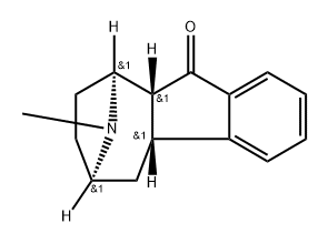 (4bR)-5,6,7,8,9,9aβ-Hexahydro-11-methyl-6α,9α-epiminobenz[a]azulen-10(4bβH)-one Struktur