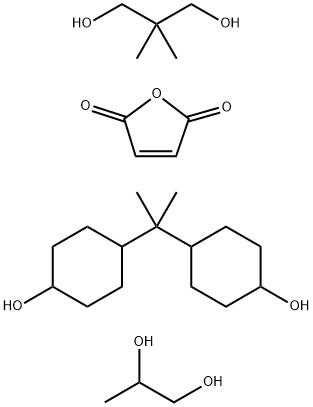 丙二醇与顺丁烯二酸酐、2,2-二甲基-1,3-丙二醇和4,4'-异亚丙基双环己基醇的聚合物 结构式