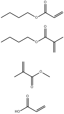 2-甲基-2-丙烯酸丁酯与2-丙烯酸丁酯、2-甲基-2-丙烯酸甲酯和2-丙烯酸的聚合物 结构式