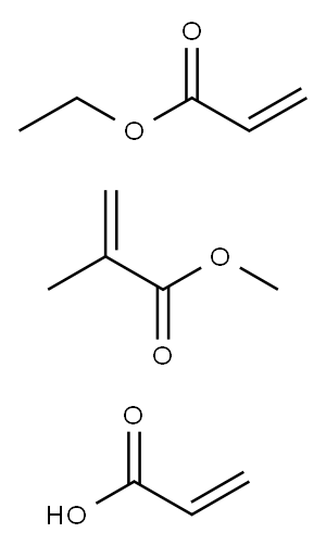 Methyl 2-methyl-2-propenoate polymer with ethyl 2-propenoate and 2-propenoic acid, ammonium salt 结构式