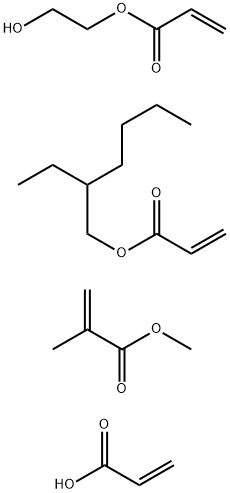 2-甲基-2-丙烯酸甲酯与2-丙烯酸-2-乙基己酯、2-丙烯酸-2-羟基乙酯和2-丙烯酸的聚合物 结构式