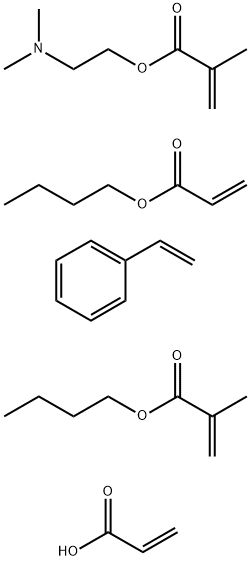 Butyl 2-methyl-2-propenoate polymer with butyl 2-propenoate, 2-(dimethylamino)ethyl 2-methyl-2-propenoate, ethenylbenzene and 2-propenoic acid 结构式