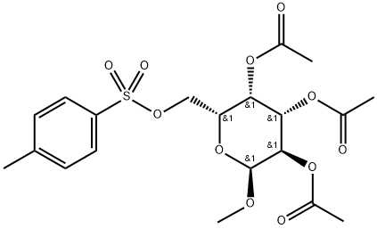 α-D-Galactopyranoside, methyl, 2,3,4-triacetate 6-(4-methylbenzenesulfonate) 结构式