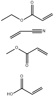 2-丙烯酸与2-丙烯酸乙酯、2-丙烯酸甲酯和2-丙烯腈的聚合物 结构式