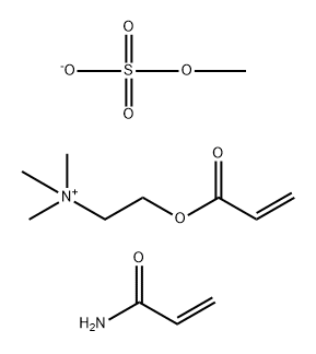 N,N,N-三甲基-2-[(1-氧代-2-丙烯基)氧基]乙铵与硫酸甲酯盐和2-丙烯酰胺的聚合物, 52285-95-7, 结构式