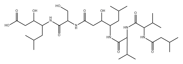 ヒドロキシペプスタチンA 化学構造式