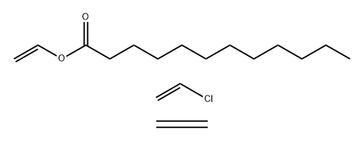 月桂酸乙烯酯与氯乙烯和乙烯的聚合物 结构式