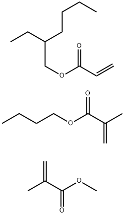 Methyl 2-methyl-2-propenoate polymer with 2-ethylhexyl 2-propenoate, and butyl 2-methyl-2-propenoate Struktur