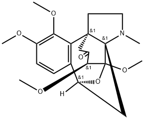(7S)-8β,10β-エポキシ-3,4,7,8-テトラメトキシ-17-メチルハスバナン-6-オン 化学構造式
