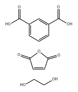 乙二醇与异苯二甲酸和顺丁烯二酸酐的聚合物, 52397-42-9, 结构式