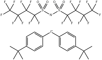 双(4-叔丁基苯基)碘鎓 双(全氟丁烷磺酰基)亚胺 结构式