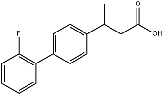 2'-Fluoro-β-methylbiphenyl-4-propionic acid 结构式