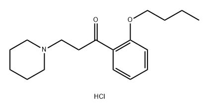 1-Propanone, 1-(2-butoxyphenyl)-3-(1-piperidinyl)-, hydrochloride (1:1) Structure