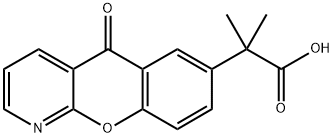 5H-[1]Benzopyrano[2,3-b]pyridine-7-acetic acid, α,α-dimethyl-5-oxo- Struktur