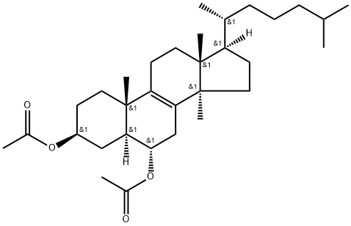 14-Methyl-5α-cholest-8-ene-3β,6α-diol diacetate Struktur