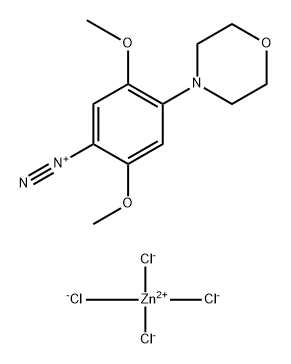 2,5-dimethoxy-4-morpholinobenzenediazonium tetrachlorozincate (2:1) 结构式