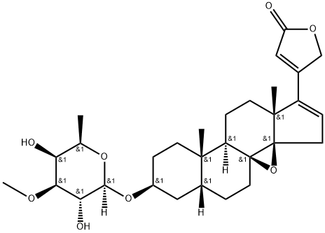 デヒドロアジネリゲニンジギタロシド 化学構造式
