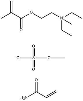 N,N-二乙基-N-甲基-2-[(2-甲基-1-氧代-2-丙烯基)氧基]-乙铵与硫酸甲酯盐和2-丙烯酰胺的聚合物 结构式
