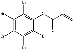聚(五溴苯基丙烯酸酯) 结构式