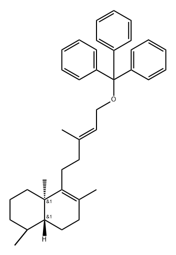 Naphthalene, 1,2,3,4,4a,7,8,8a-octahydro-1,1,4a,6-tetramethyl-5-[3-methyl-5-(triphenylmethoxy)-3-pentenyl]-, [4aR-[4aα,5(E),8aβ]]- (9CI) 结构式