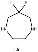 6,6-Difluoro-1,4-diazepane dihydrobromide, 529509-60-2, 结构式