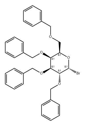 2,3,4,6-tetra-O-benzyl-α-D-galactopyranosyl bromide, 53081-30-4, 结构式