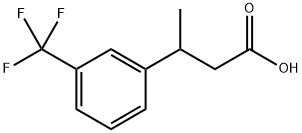 Benzenepropanoic acid, β-methyl-3-(trifluoromethyl)- Structure