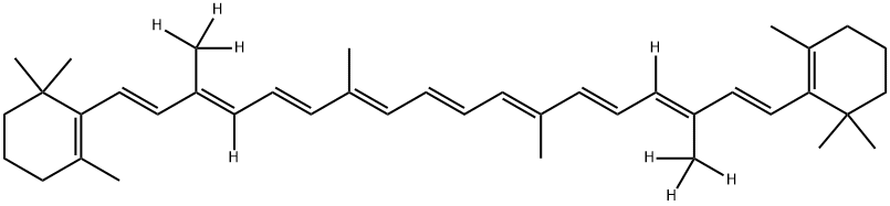 BETA-CAROTENE (10,10',19,19,19,19',19',19'-D8, 97%) 结构式