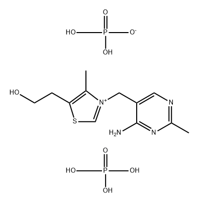 3-[(4-Amino-2-methyl-5-pyridinyl)methyl]-5-(2-hydroxyethyl)-4-methylthiazolium phosphate (1:1) salf phosphate (1:2) salt Struktur