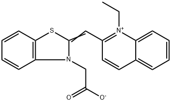 2-[[3-(Carboxylatomethyl)benzothiazol-2(3H)-ylidene]methyl]-1-ethylquinolinium Structure