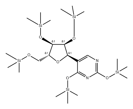 Pseudo uridine penta-tms Structure