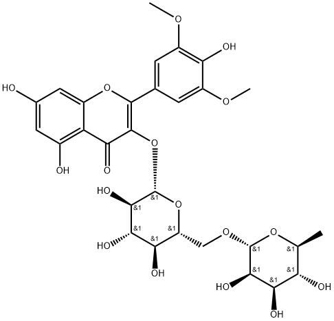 シリンゲチン3-O-ルチノシド 化学構造式