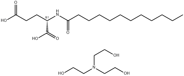 N-(1-oxododecyl)-L-glutamic acid, compound with 2,2',2''-nitrilotrisethanol (1:1) Structure