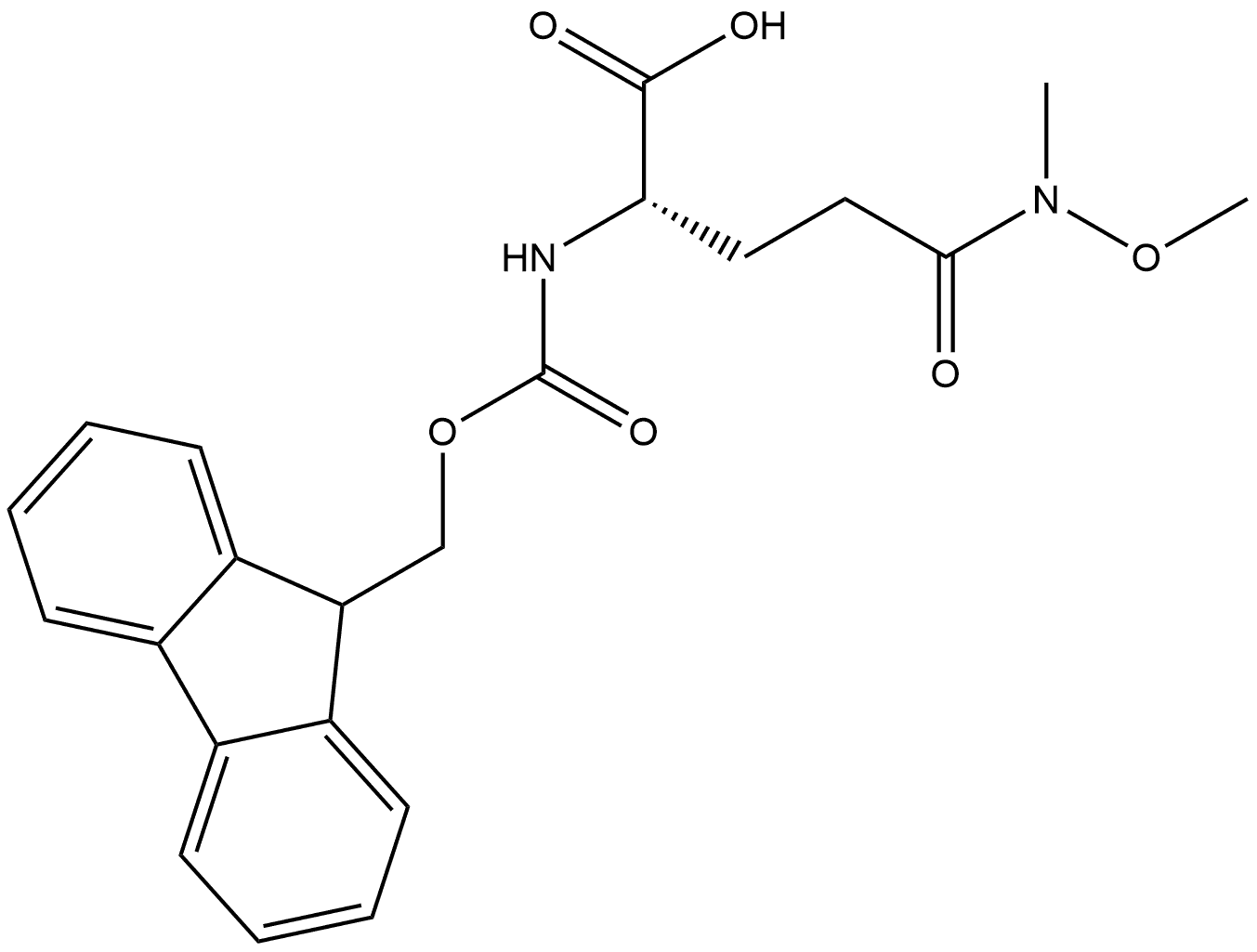 L-Glutamine, N2-[(9H-fluoren-9-ylmethoxy)carbonyl]-N-methoxy-N-methyl- Structure