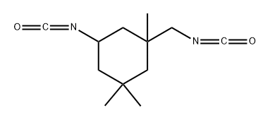 Cyclohexane, 5-isocyanato-1-(isocyanatomethyl)-1,3,3-trimethyl-, trimer Struktur
