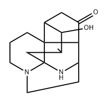 6H-9,2,8a-1Propanyl3ylidenepyrimido2,1-jquinolin-14-one, decahydro-10-hydroxy-11-methyl-, (2S,8aS,9S,10S,11S,12aR,15R)- Struktur