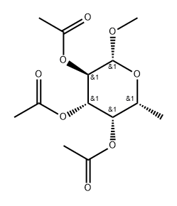 β-D-Galactopyranoside, methyl 6-deoxy-, triacetate (9CI) Struktur