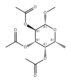 β-D-Galactopyranoside, methyl 6-deoxy-, triacetate (9CI) Structure