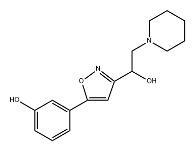 1-Piperidineethanol, α-[5-(3-hydroxyphenyl)-3-isoxazolyl]- Structure